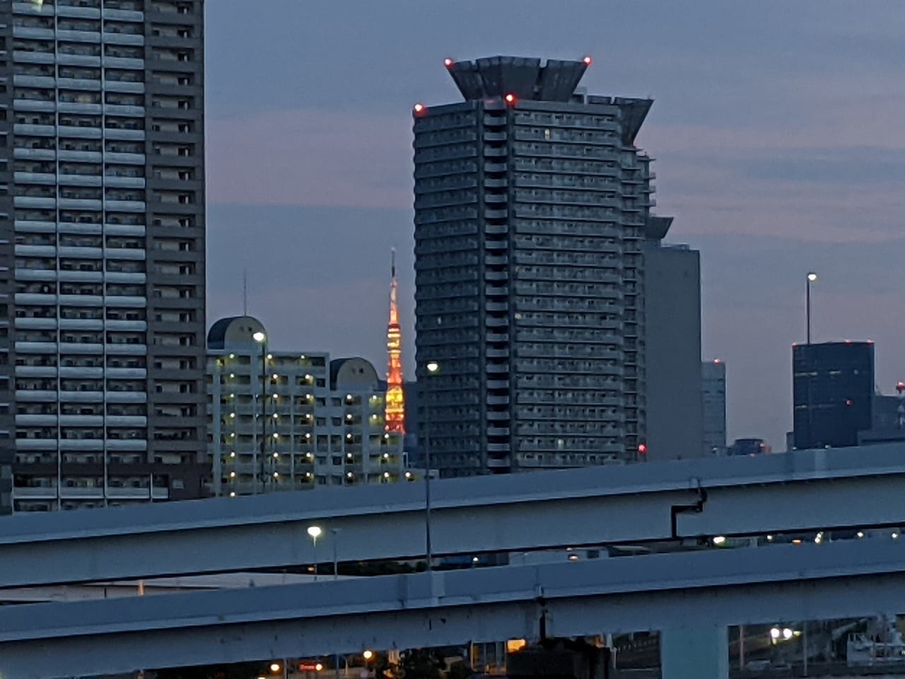 夢の大橋から見る東京タワー
