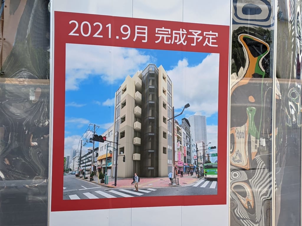 豊洲のパティスリーSAKURAの隣に建設中のビル、完成予想図