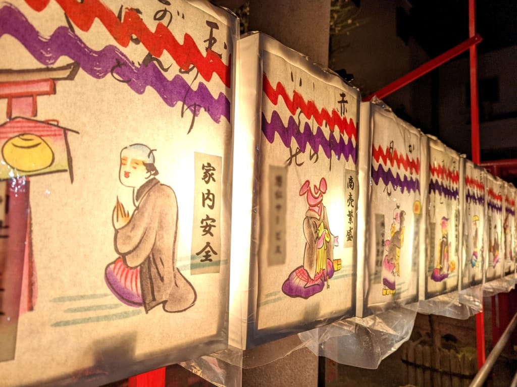 清澄白河の「白笹稲荷神社」提灯