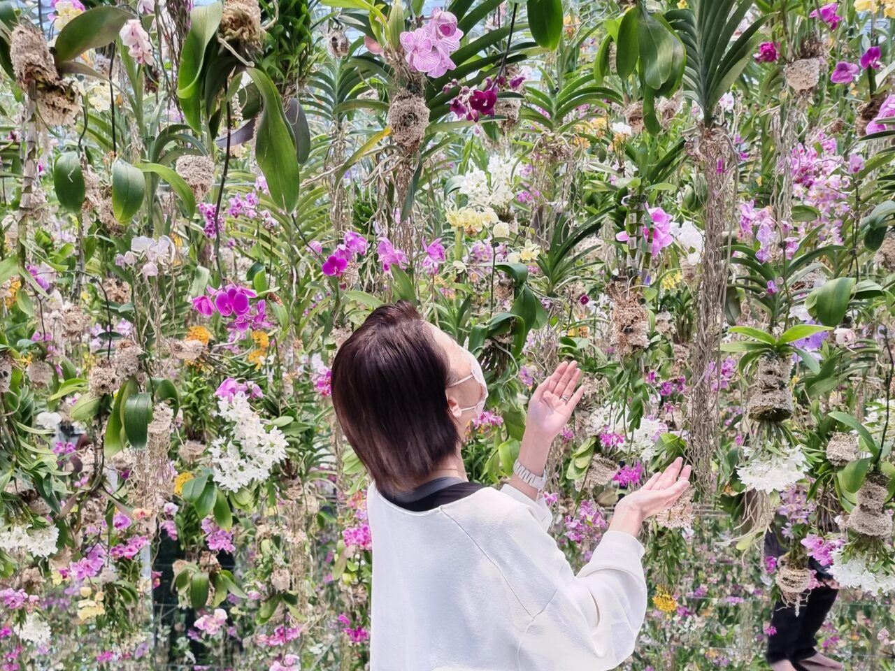 Floating in the Falling Universe of Flowers