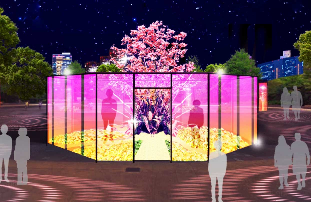 「花と光のムーブメント」イベントが木場公園で開催