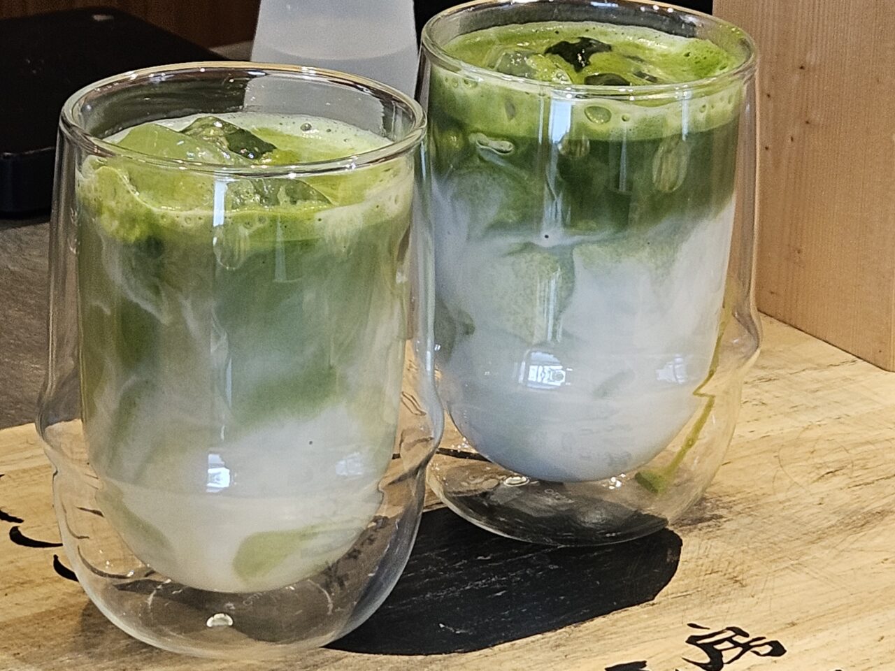 2段にリニューアルした抹茶パンケーキ