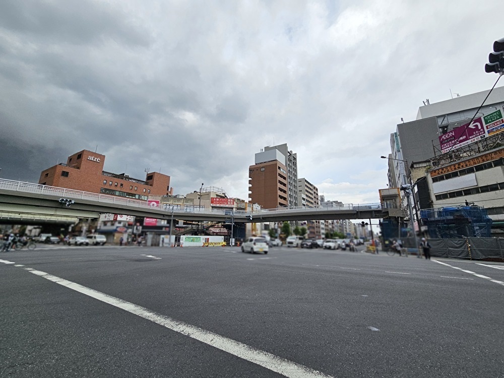 亀戸駅前横断歩道橋の架替工事