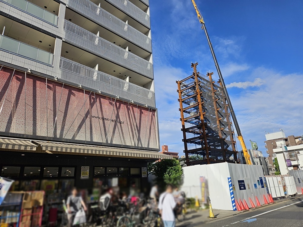 アパホテル〈門前仲町駅前南〉が建設工事中