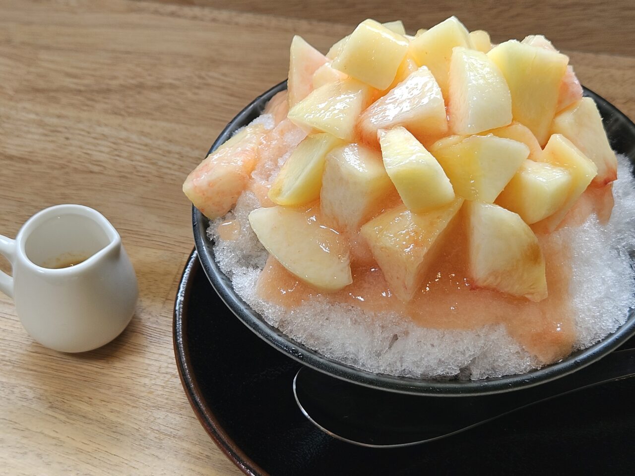 清澄白河カフェDayで、桃とアールグレイのかき氷を販売中