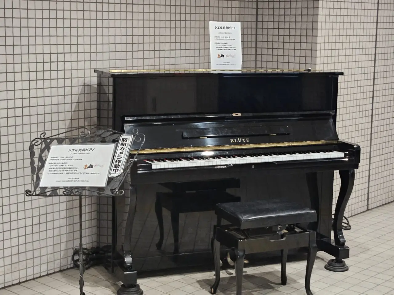 豊洲シエルタワーで街角ピアノが登場
