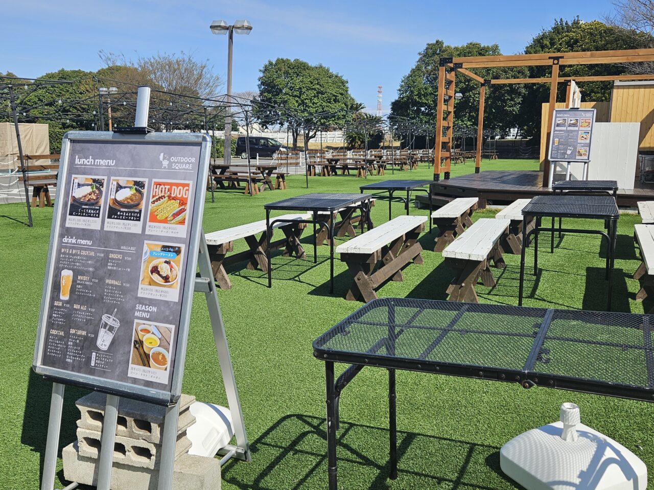 東京夢の島マリーナ アウトドアスクウェアで花見BBQ