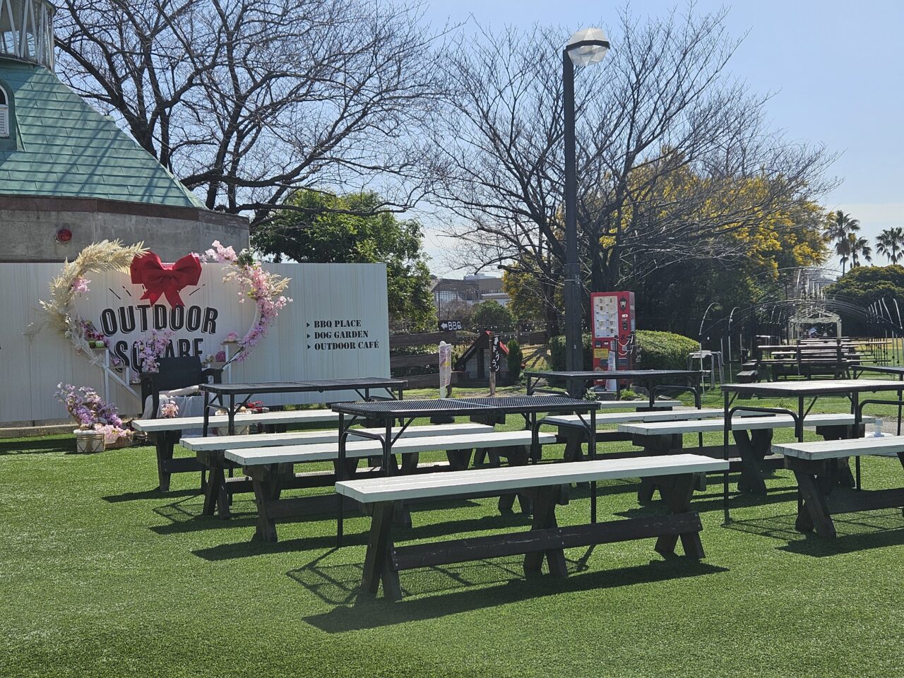 東京夢の島マリーナ アウトドアスクウェアで花見BBQ