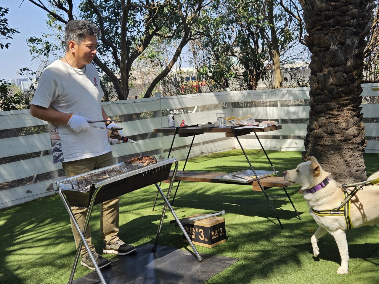 東京夢の島マリーナ アウトドアスクウェアで花見BBQ