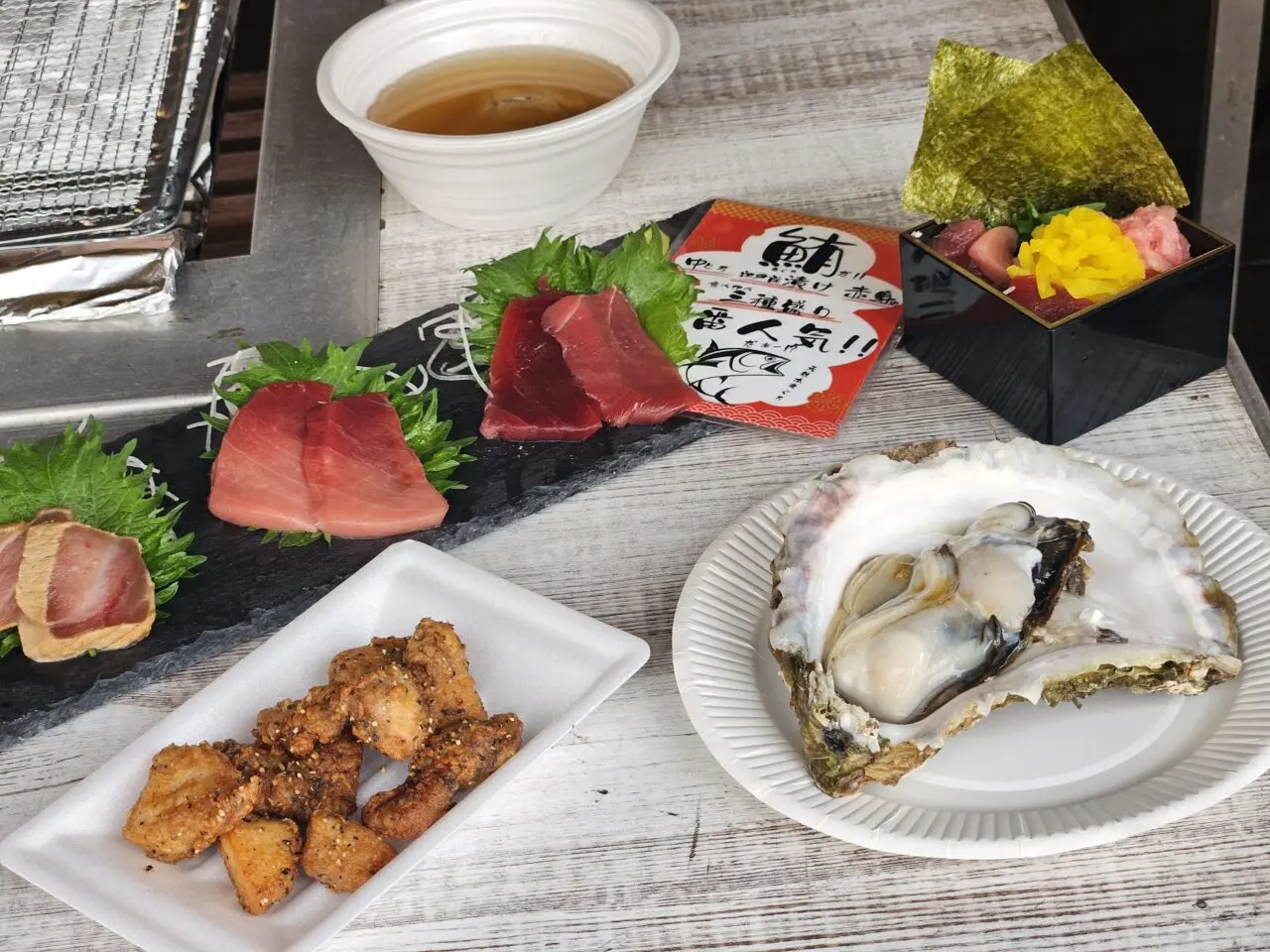 出張！浜焼き「うまか市場」がトピレックプラザで開催
